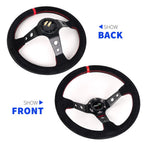 Red Suede Steering Wheel with Hub Adapter and Quick Release for Honda Civic