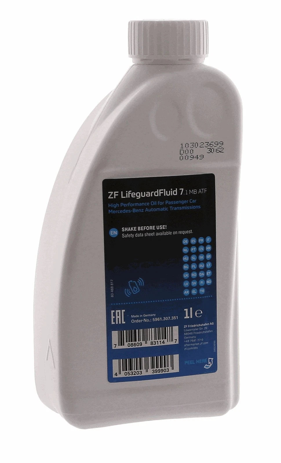 Automatic Transmission Fluid for Lifeguard 7.1 MB (1 Liter)