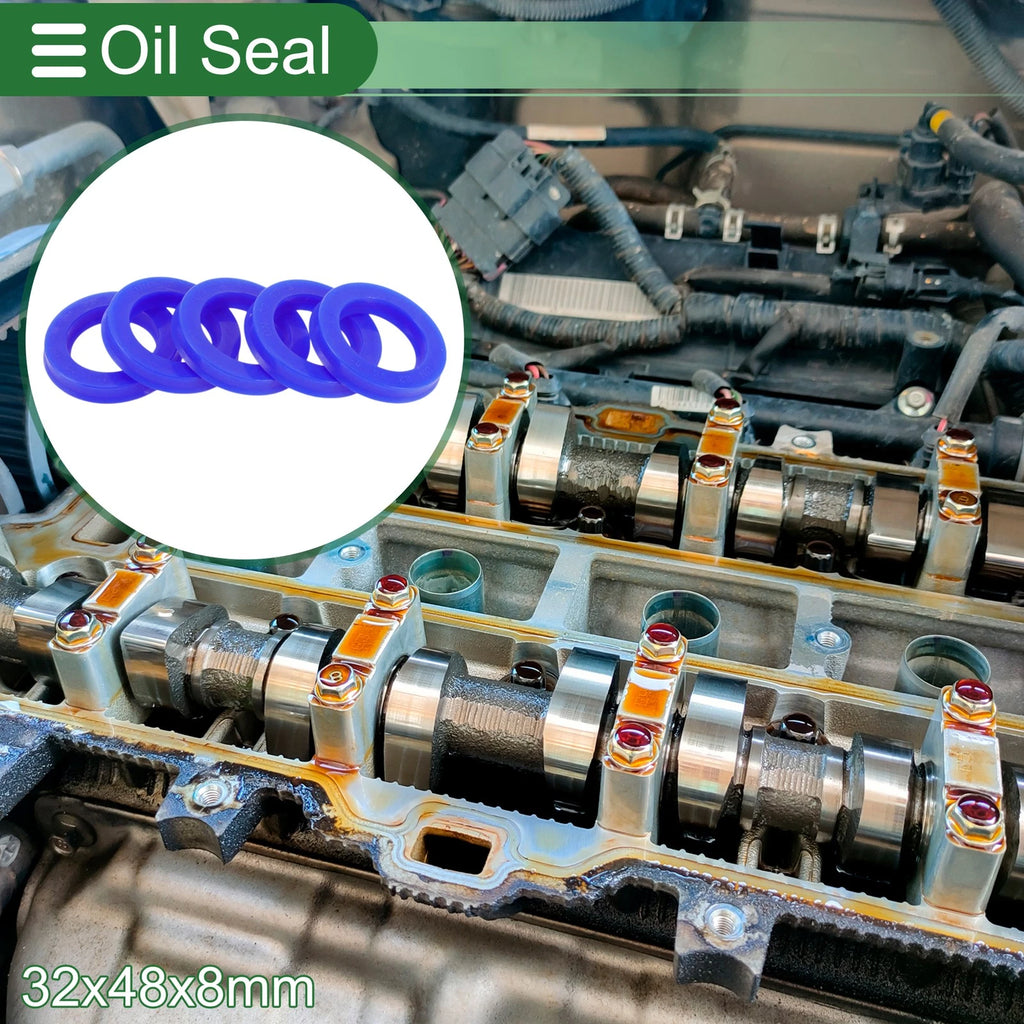 Set of 5 Oil Seal Ring 32x48x8mm for Rotary Shaft (TPU, High Pressure)