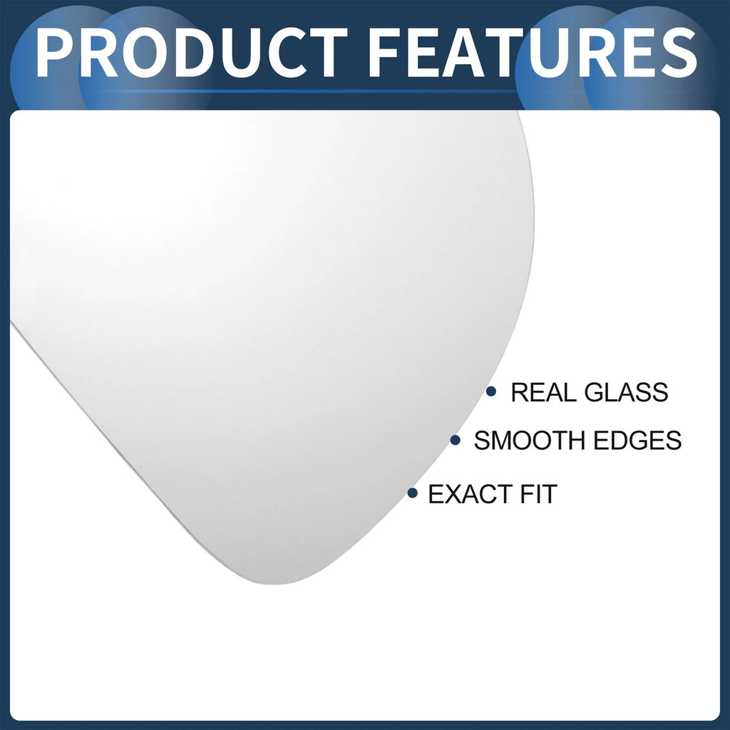 Right Side Heated White Mirror Glass for Volkswagen Touran (2003–2010)