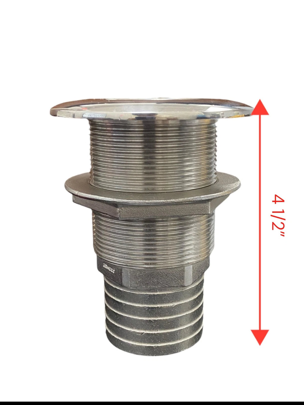 Marine Stainless Steel Thru-Hull Scupper for Attwood 66555-1 (OEM)
