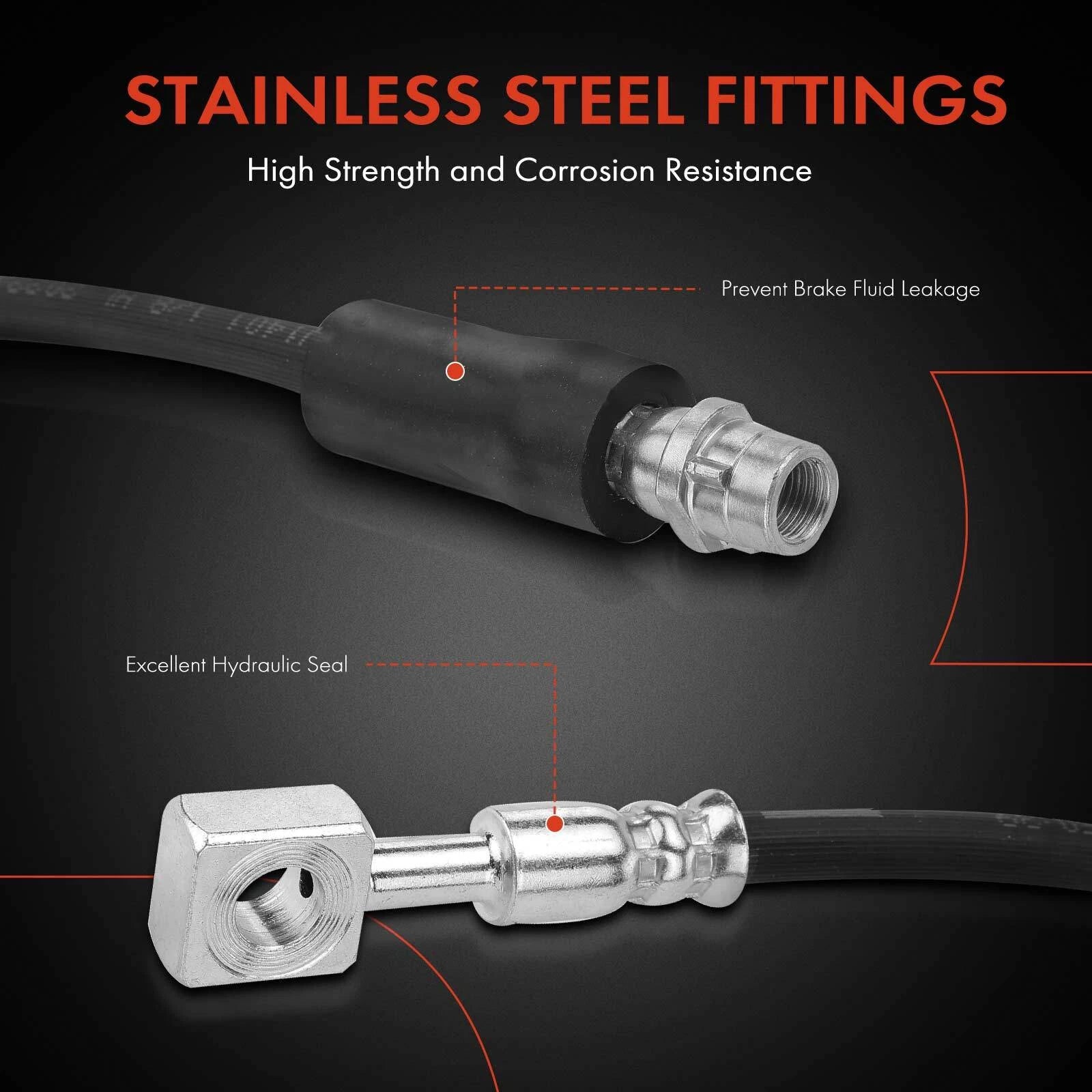 Front Left Brake Hydraulic Hose for Buick Encore (2013–2019) Chevrolet Trax (2013–2019)