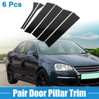 6Pcs Windshield B Pillar Trim for VW Jetta (2006–2010) Black