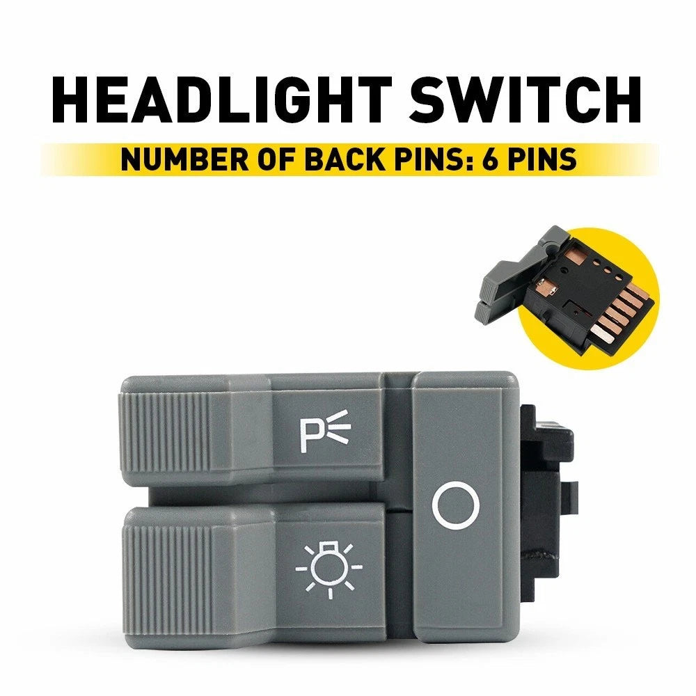 Headlight Switch Dimmer for Chevrolet Blazer (1992–1994) 6 Pin Gray