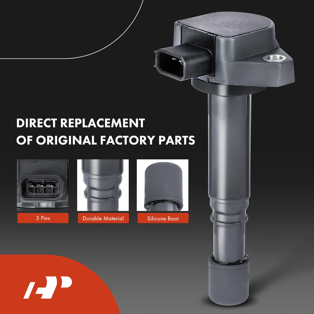 Set of 6 Ignition Coils & Iridium Spark Plugs for Honda Pilot (2006–2008)