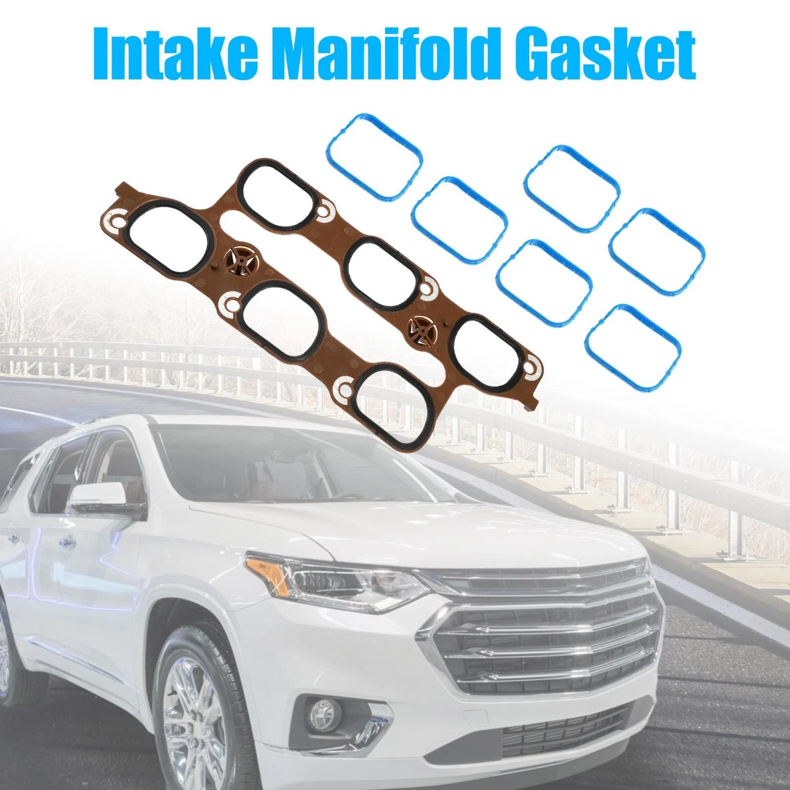 Set of 2 Cylinder Intake Manifold Gaskets for Buick Chevy (12673301)