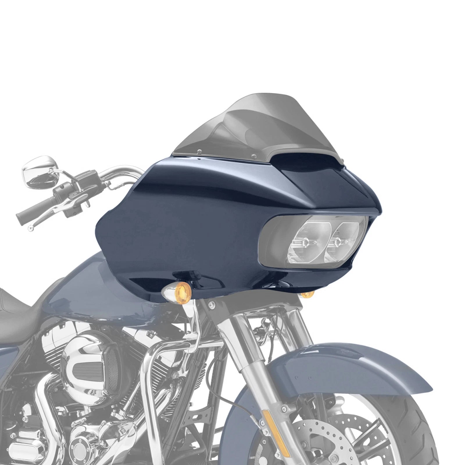 Inner Outer Fairings for Harley Road Glide (2014–2023) Gunship Gray