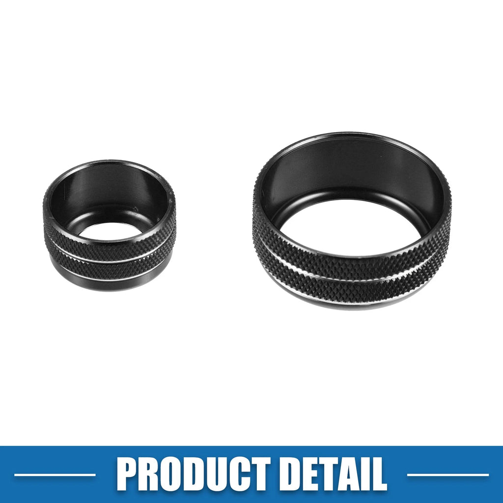 Set of 3 Console AC Audio Volume Knob Ring Covers for BMW F20 F22 F30 F31 Black