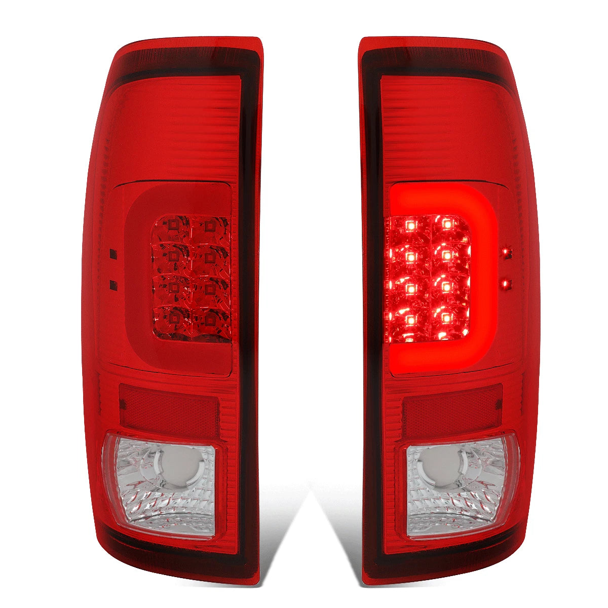 Red LED C-Bar Tail Brake Light Reverse Lamp for Ford Super Duty F150 (1999–2007)