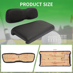 Set of 2 Black Front Seat Cushions for Club Car DS (Fits )