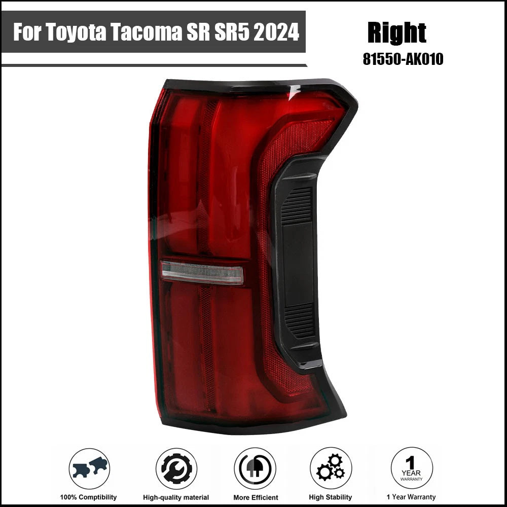 LED Tail Light Lamp for Toyota Tacoma (2024) Right Side Rear Clear Lens