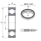 Deep Groove Ball Bearing 60x85x13mm for Scooter Skateboard (P5)