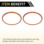 Set of 4 AC Vent Dashboard Decoration Rings for Toyota Tacoma (2016–2021) Orange