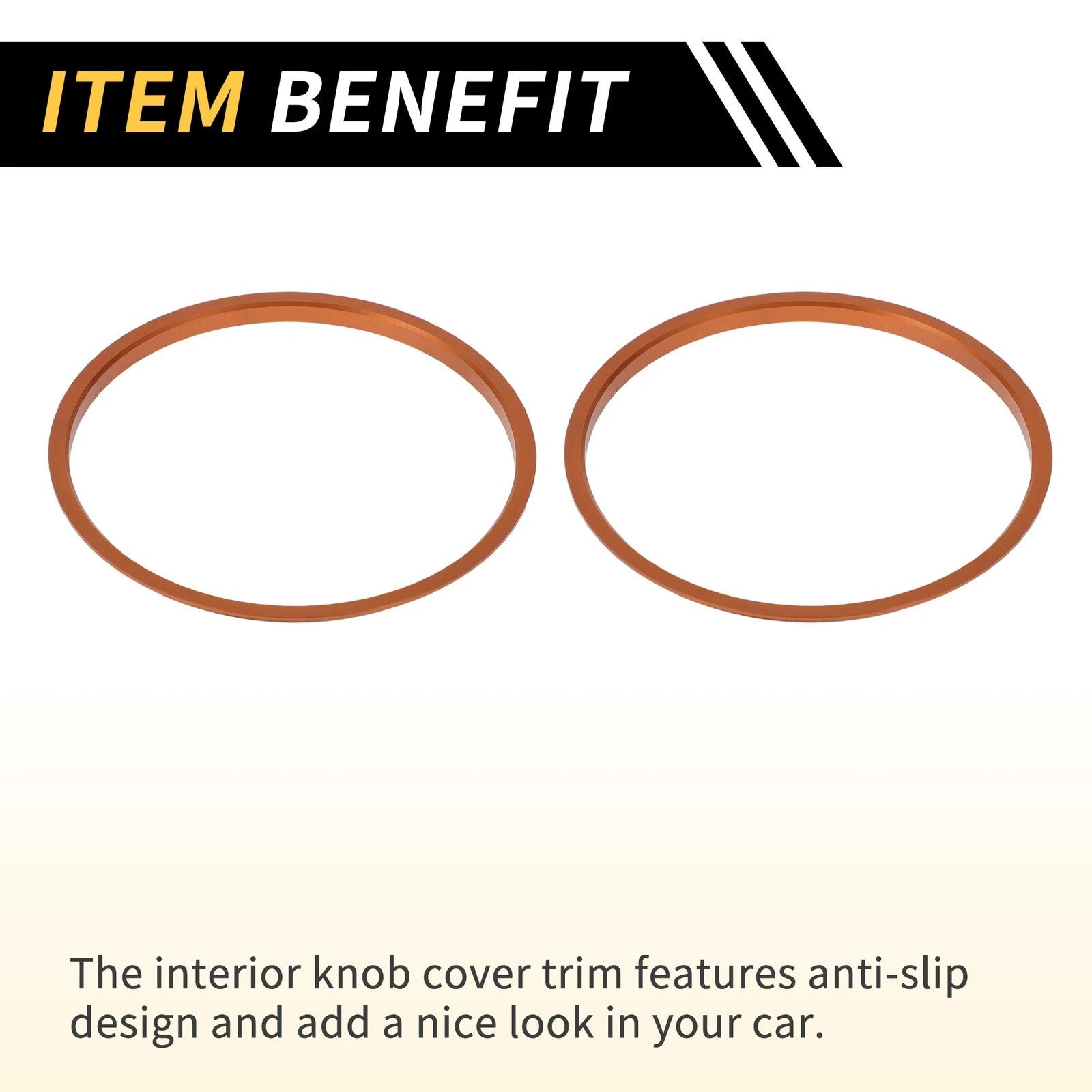Set of 4 AC Vent Dashboard Decoration Rings for Toyota Tacoma (2016–2021) Orange