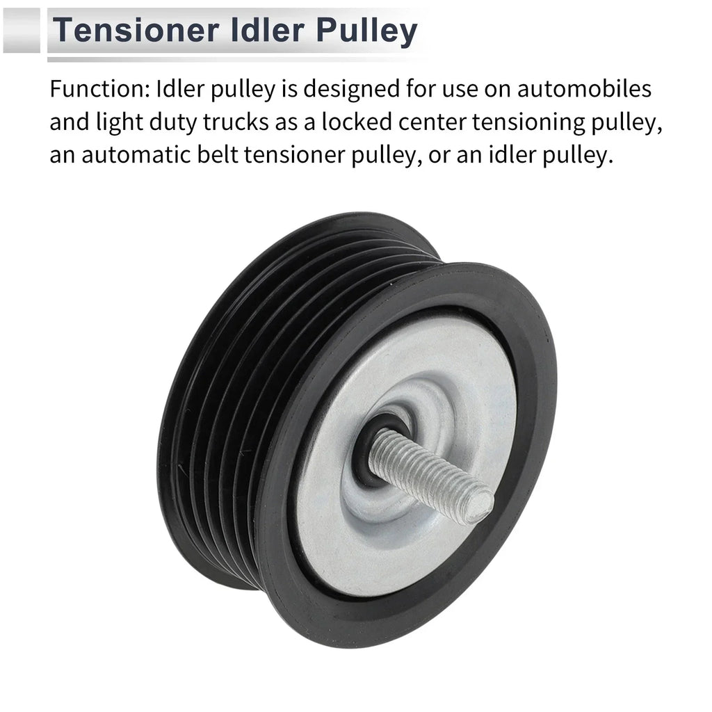 Drive Belt Idler Pulley for Mercedes-Benz W212 (2009-2014) Black 1 x Pc