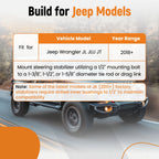 Steering Kit for Jeep Wrangler JL JLU JT (2018–2025) 1.625" Mount