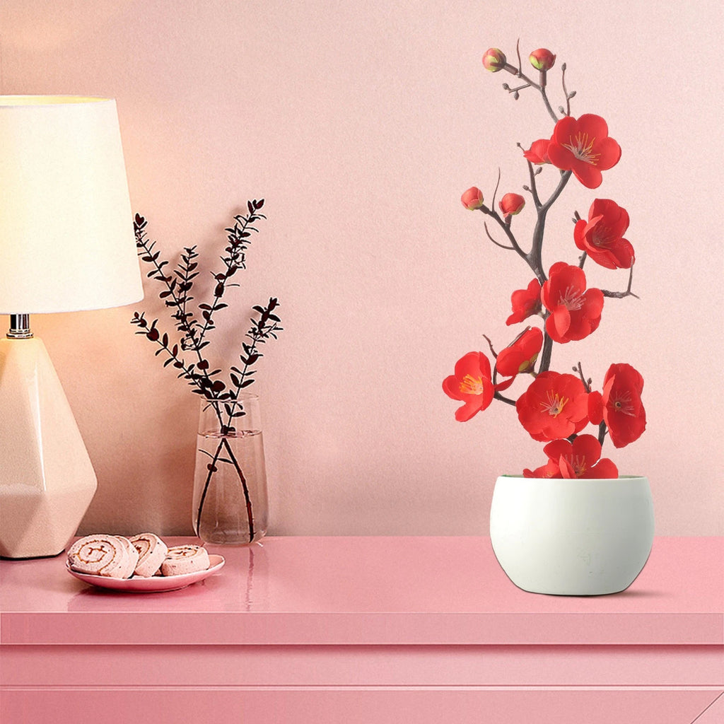 Set of 4 Artificial Silk Flower Bouquets for Home Party Decoration