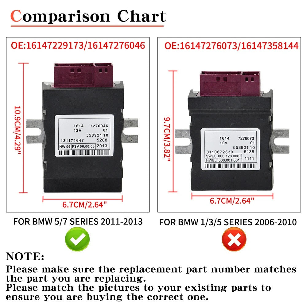 Fuel Pump Control Module EKPM3 for BMW 335I E90 E92 E93 (2006–2012) 16147229173