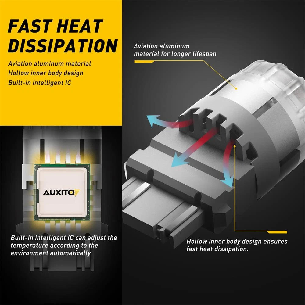 2X LED Brake Light Bulbs for Car Truck (3156 3157)