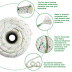 3/8" Double Braid Polyester Bull Rope for Various Applications (100')
