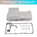 Polished Aluminum Front Sump Oil Pan Kit for LS1 LS2 LS3 LS6 (7-Qt)