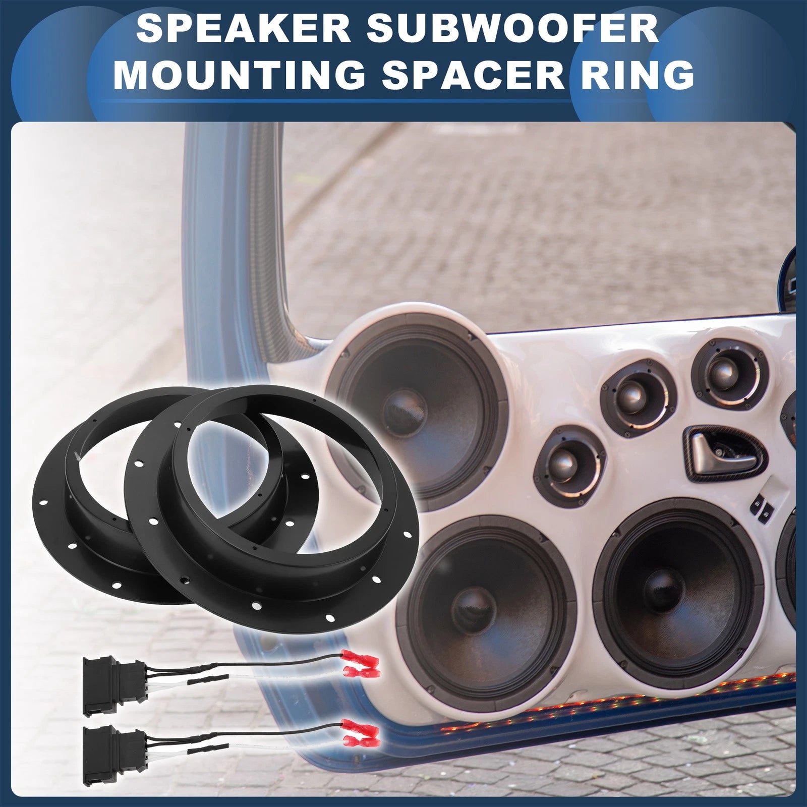 Set of 2 Speaker Spacer Rings for Volkswagen Caddy (2004–2015)