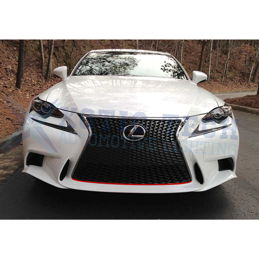 Red Front Grille Pinstripe Trim Sticker Decal for Lexus IS (2014-2017)