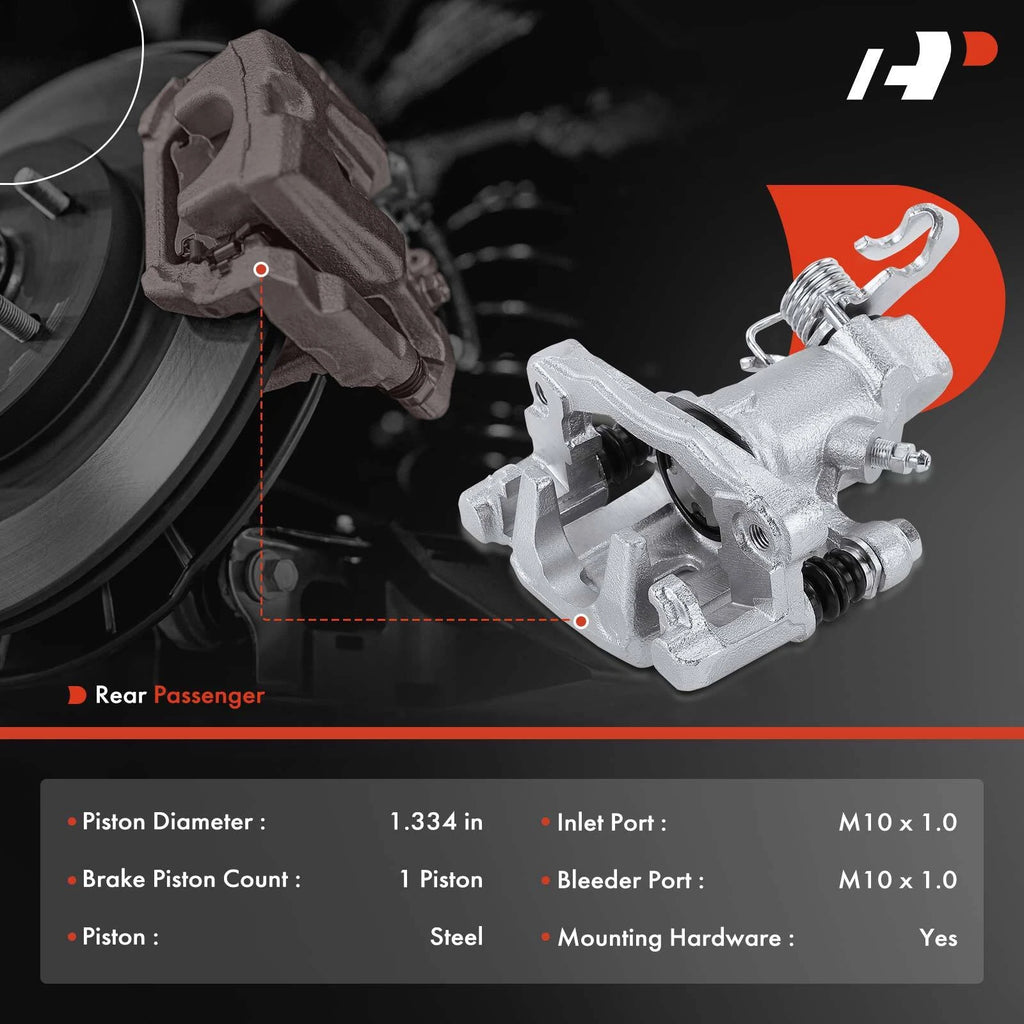 Pair Rear Brake Calipers for Hyundai Elantra (2001–2004) & Kia Spectra