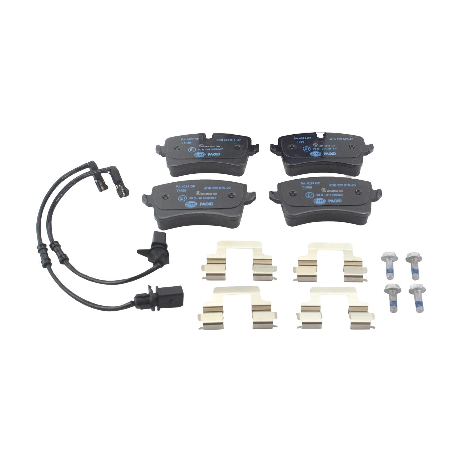 Set of 4 Pagid Rear Disc Brake Pads with Sensors for Audi A8 Quattro S8
