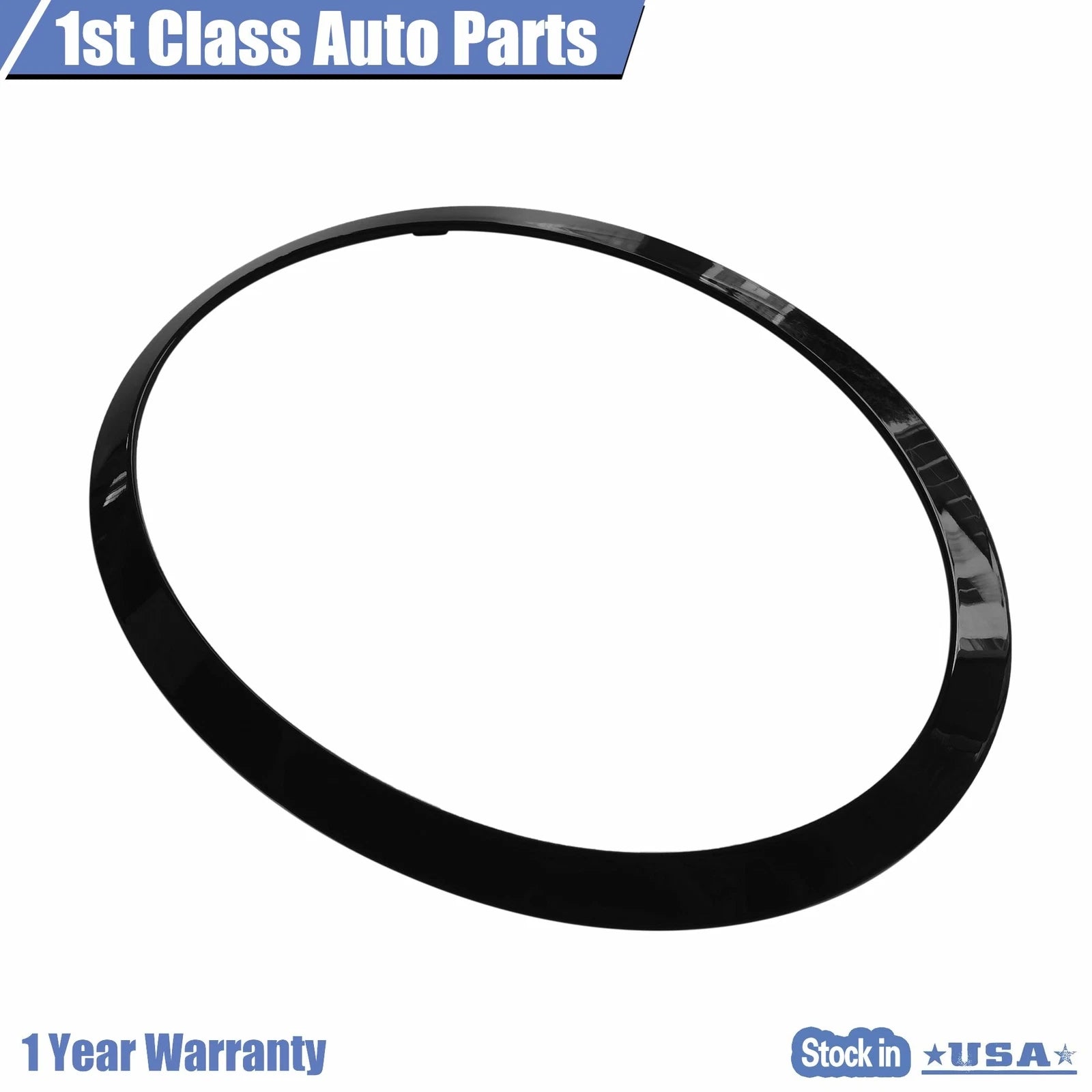 Left Driver Side Black Headlight Trim Ring for Mini Cooper (2014–2019)