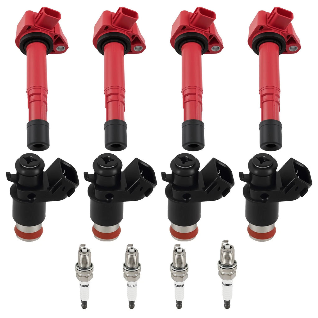 4X Fuel Injectors & Ignition Coils for Honda Civic 1.7L (2001–2005)