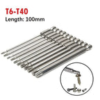 Screwdriver Bit 100mm 1/4 Inch Shank Hexagonal Plummer