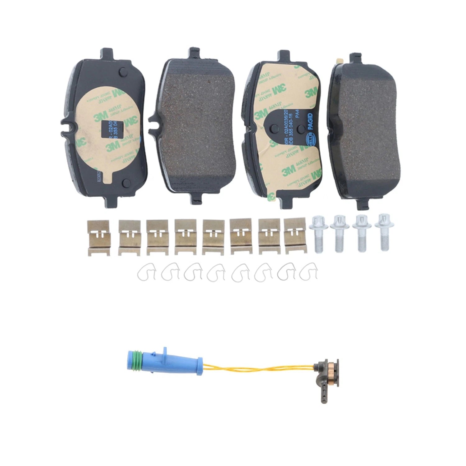 Hella Front Low-Met Disc Brake Pad with Sensor Kit for Mercedes CLA250 (2019–2023)