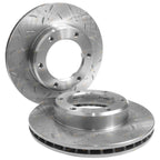 Front Dimpled Slotted Brake Disc Rotors for Landcruiser 80 Series (1990-1992)