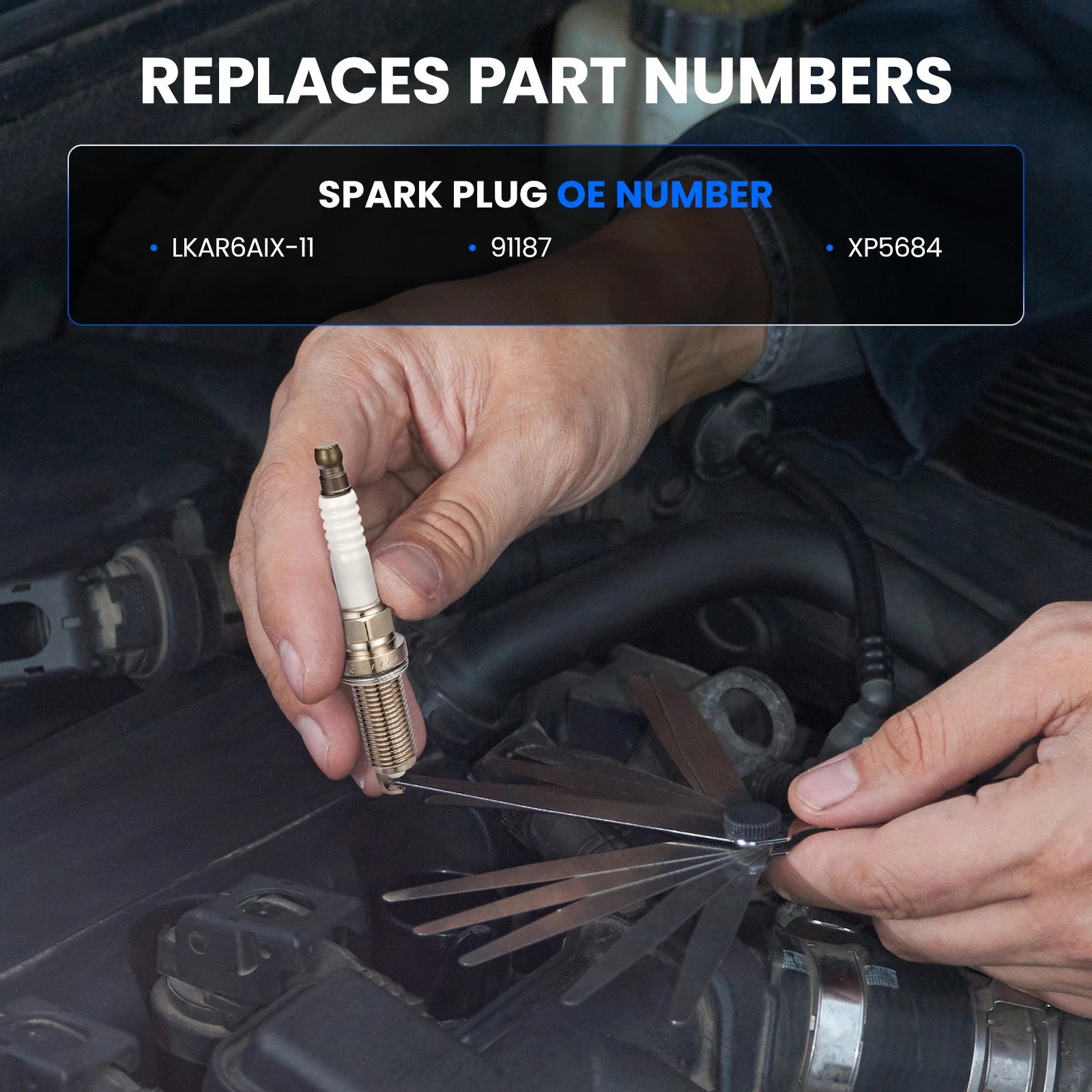 Set of 4 Iridium Spark Plugs for Nissan Rogue (2008–2013) LKAR6AIX-11 91187