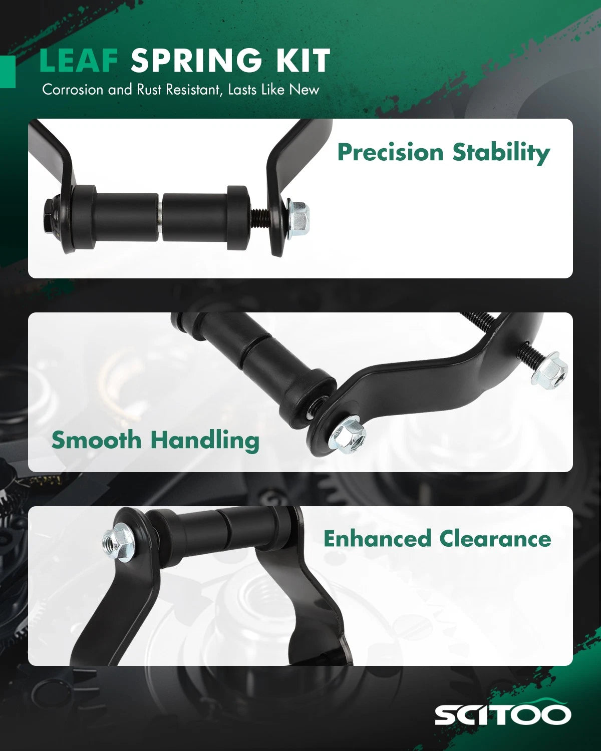 Rear Leaf Spring Shackle Kit for Chrysler Dodge (2001–2007) 722-080