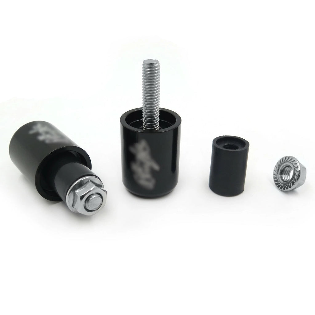 Bar Ends for Kawasaki Ninja EX250 EX500 EX650R ZX6R-636 ZZ-R1200 (2000–2009) Black Rubber