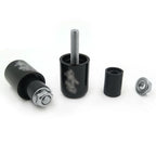 Bar Ends for Kawasaki Ninja EX250 EX500 EX650R ZX6R-636 ZZ-R1200 (2000–2009) Black Rubber