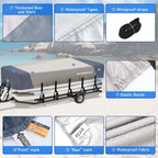 Pontoon Boat Cover for 21ft 22ft 23ft 24ft (Heavy Duty Waterproof)