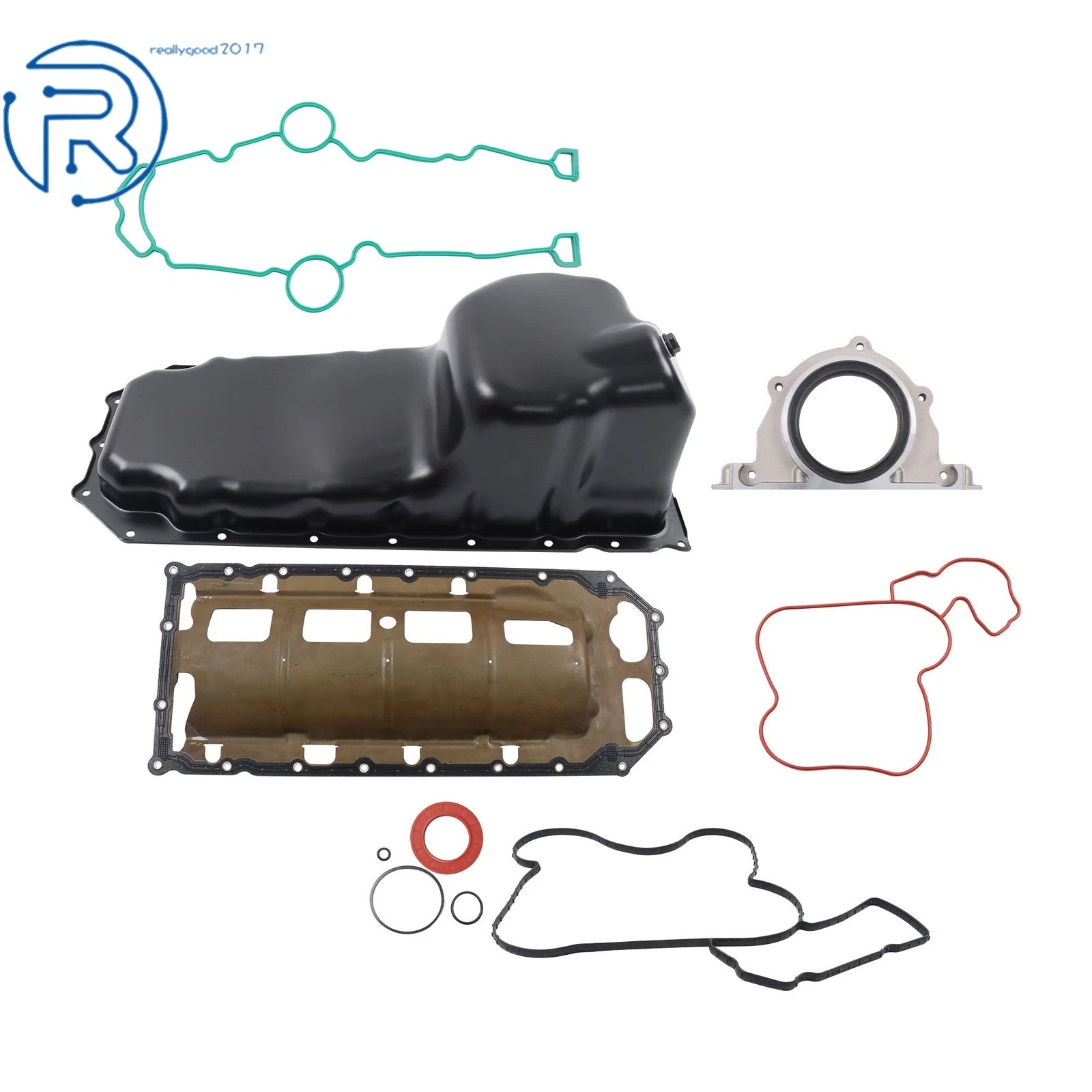 Engine Oil Pan with Lower Gasket Set for Dodge Ram 1500 2500 3500 