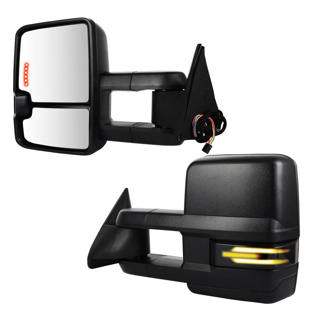 Tow Mirrors for Chevy Silverado Sierra (1988–1998) Power Heated LED