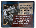 Concealed Carry .357 Magnum Revolver Wall Sign 15 x 12