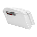 White Hard Saddlebags & Conversion Bracket for Harley Softail Springer (1984–2017)