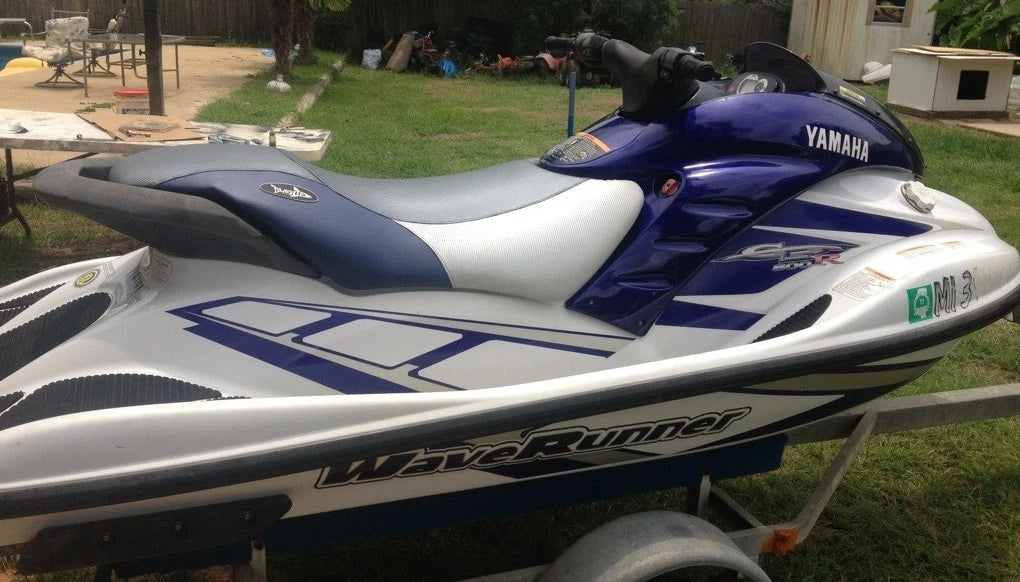Custom Seat Cover for Yamaha GP1200R GP800R (2001) - Silver Gray, Deep Blue, Carbon Fiber