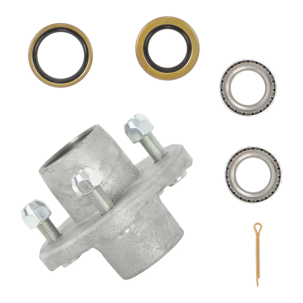 Set of 4 Trailer Hubs with Bearing Kit for 2000lb Spindle (1" or 1.0625")