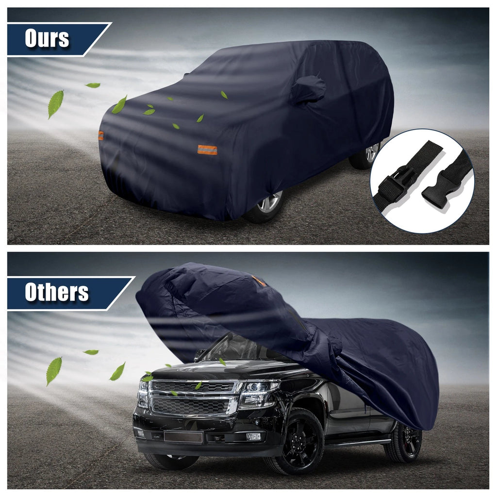 SUV Car Cover for Chevrolet Tahoe (2007–2024) Sun Protection 190T PU Navy Blue