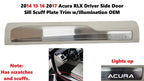 Driver Side Door Sill Scuff Plate Trim w/Illumination for Acura RLX (2014–2017)