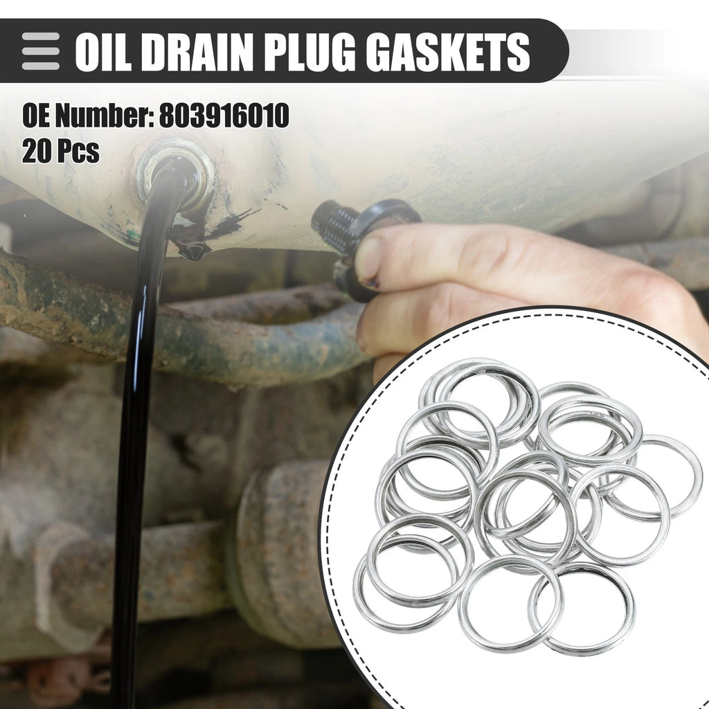 20 Pcs Oil Drain Plug Gaskets for Subaru BRZ (2013–2020) No. 803916010