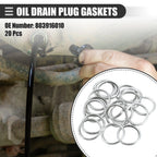 20 Pcs Oil Drain Plug Gaskets for Subaru BRZ (2013–2020) No. 803916010