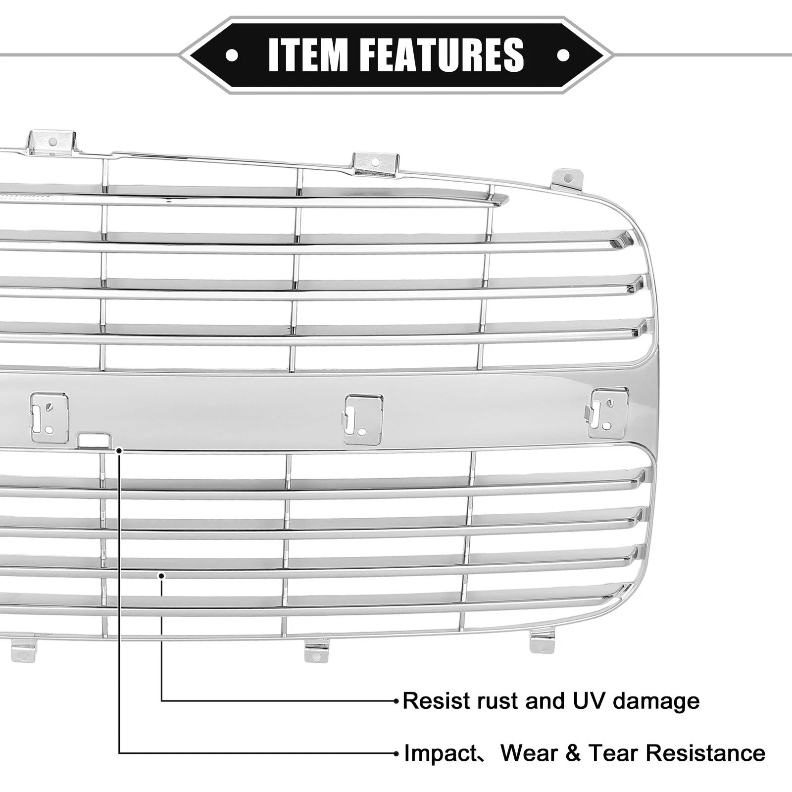 1 Pair Front Grille Assembly for Dodge Ram 3500 (2003–2005)